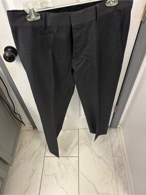 BANANA REPUBLIC Men's Dark Gray Dress Pants - Classic Tailored Fit